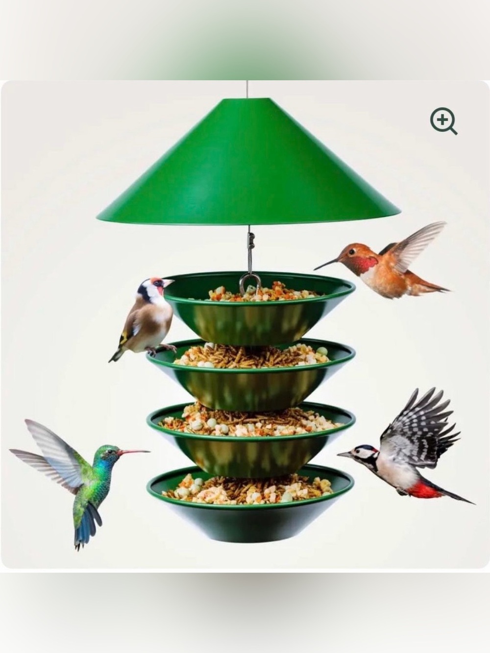 HATORTEMPT• Hanging Bird Feeder - for Chickadees, Goldfinches, Cardinals, Squirr